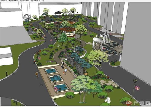 居住區(qū)景觀規(guī)劃設(shè)計(jì)su模型